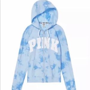 Victoria’s Secret pink blue tie dye sweatshirt